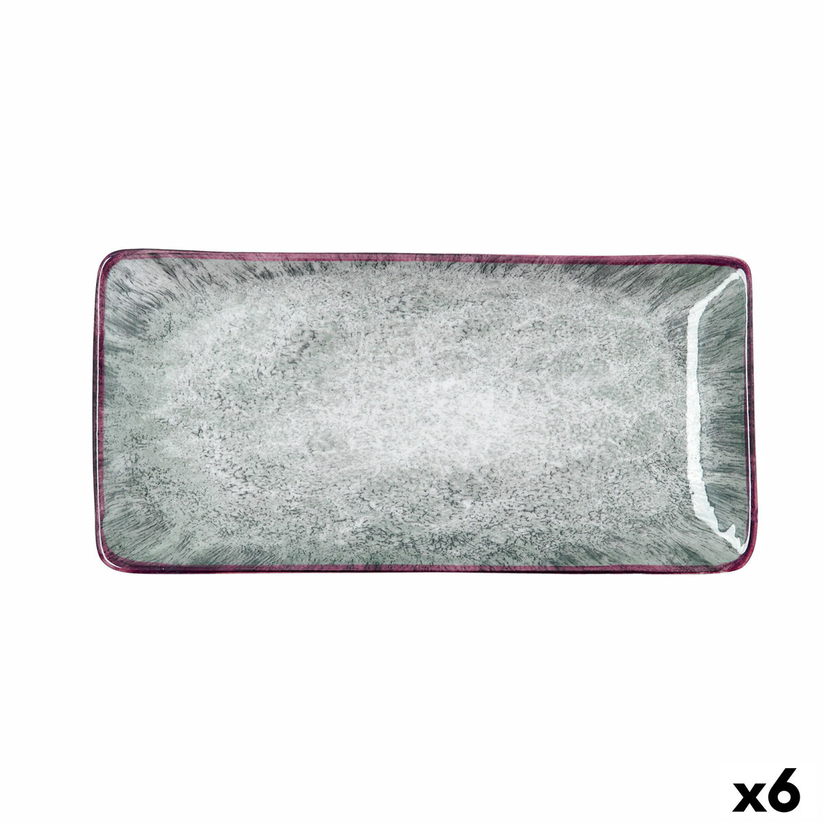 Snack tray Bidasoa Stela White 25 x 12 cm (6 Units)