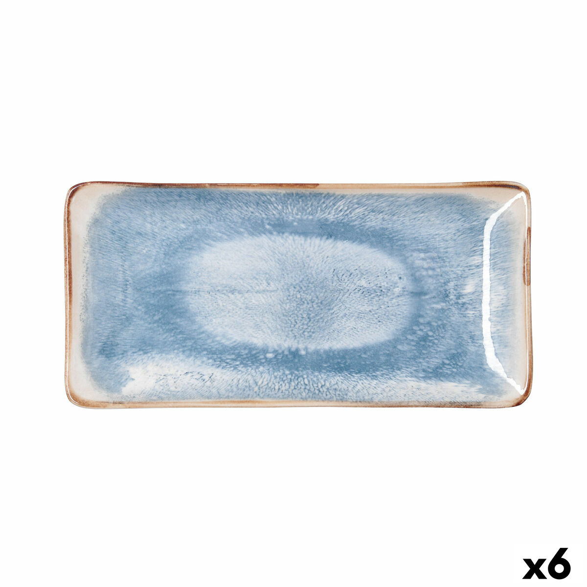 Snack tray Bidasoa Aura White 25 x 12 cm (6 Units)