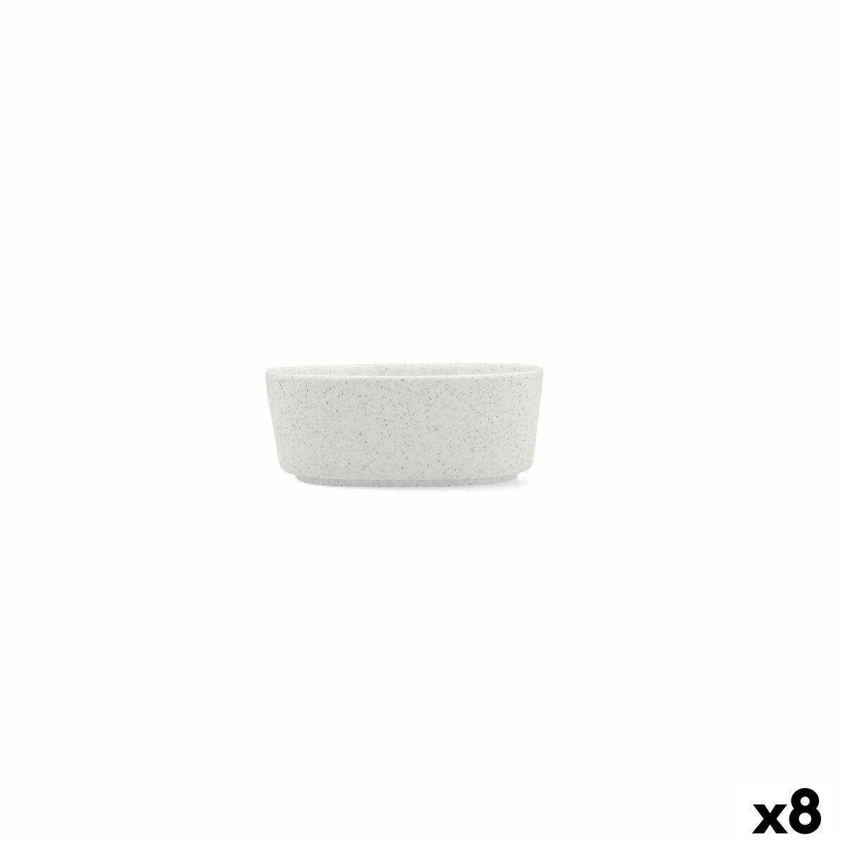 Snack Bowl Bidasoa Elite White Ceramic 11,5 x 11,3 x 4,7 cm (8 Units)