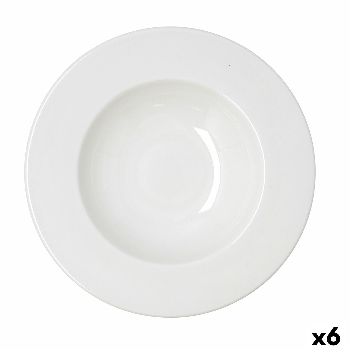 Pasta Dish Bidasoa Serenity Hydrozero White Ceramic  30 cm (6 Units)