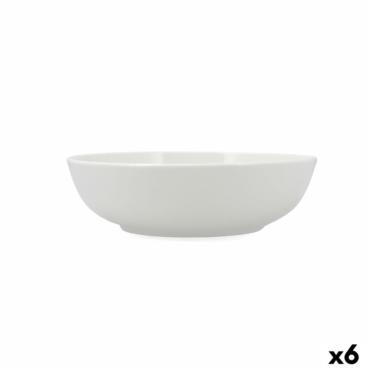 Salad Bowl Bidasoa Serenity Hydrozero White Ceramic  23 cm (6 Units)