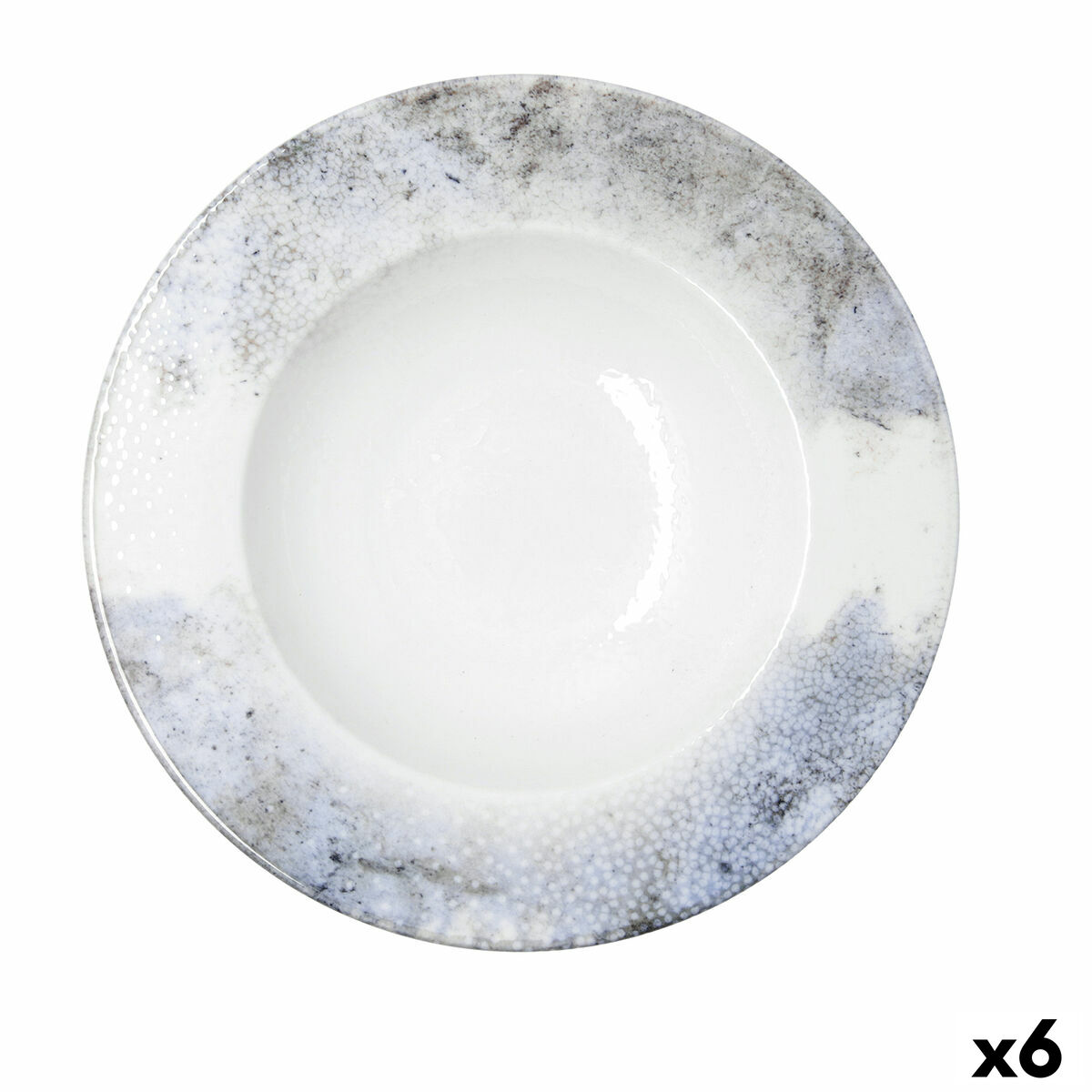 Pasta Dish Bidasoa Polaris Hydrozero Beige Ceramic  30 cm (6 Units)