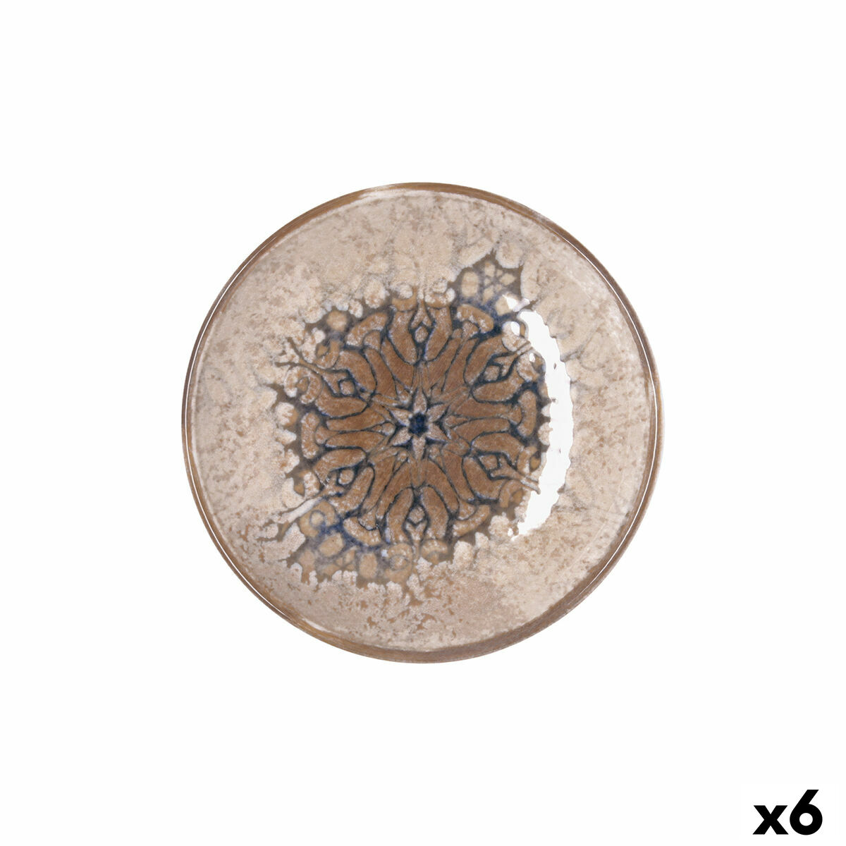 Deep Plate Bidasoa Deneb Hydrozero Brown Ceramic  20 cm (6 Units)