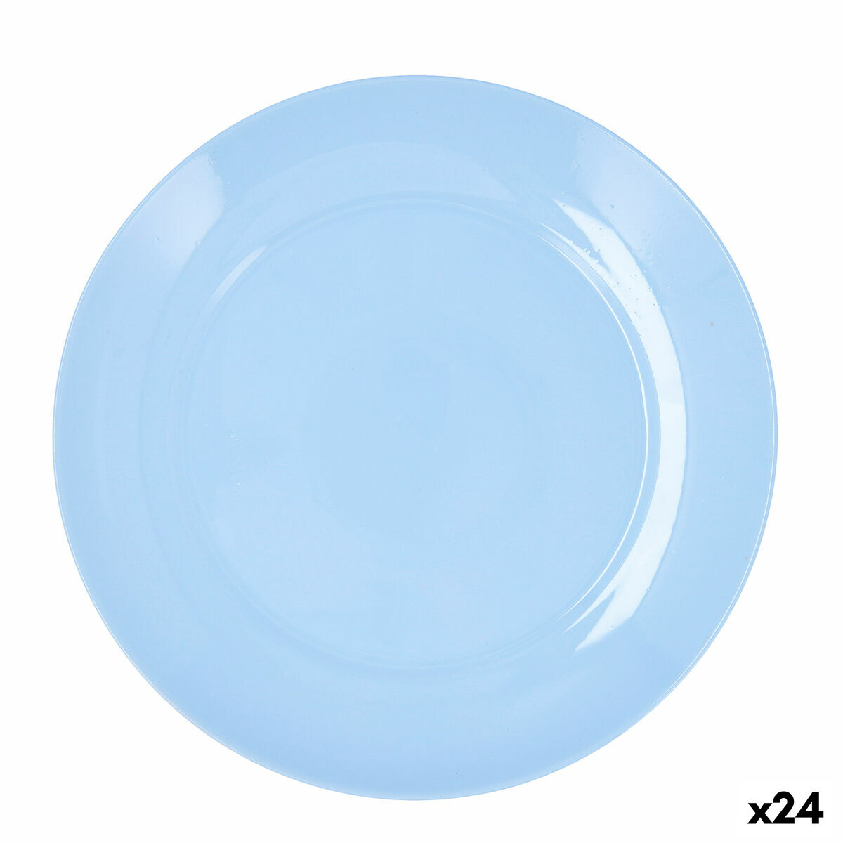 Flat Plate Luminarc Apy Paradise Azul Blue Glass  25 cm (24 Units)