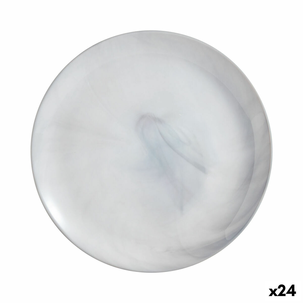 Flat Plate Luminarc Diwali Granit Marb Bicoloured Glass  25 cm (24 Units)