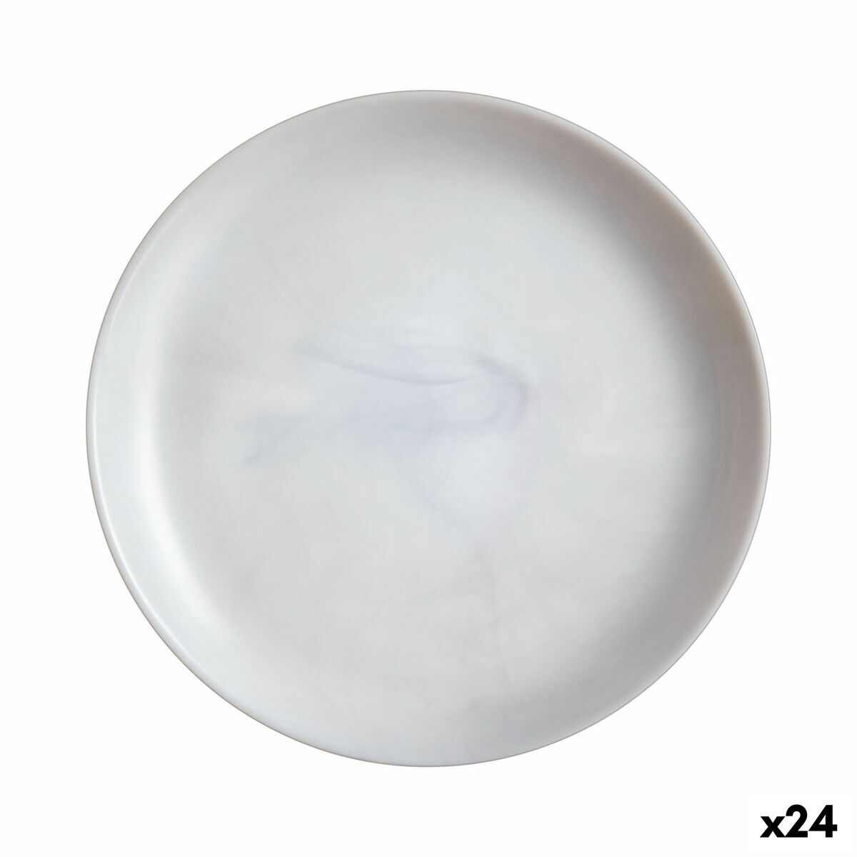 Dessert dish Luminarc Diwali Granit Marb Bicoloured Glass  19 cm (24 Units)