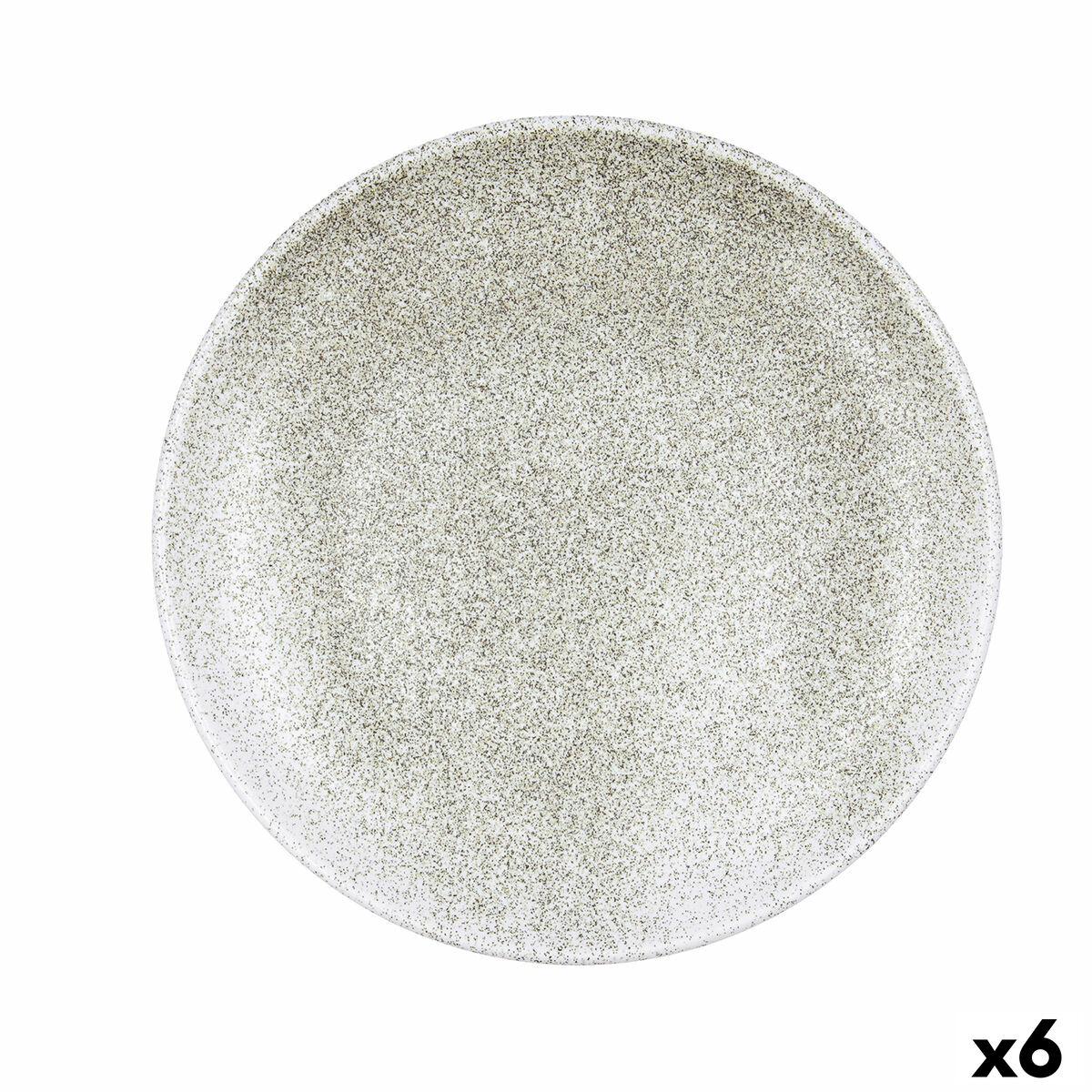 Flat Plate Bidasoa Element Hydrozero Beige Ceramic  27 cm (6 Units)