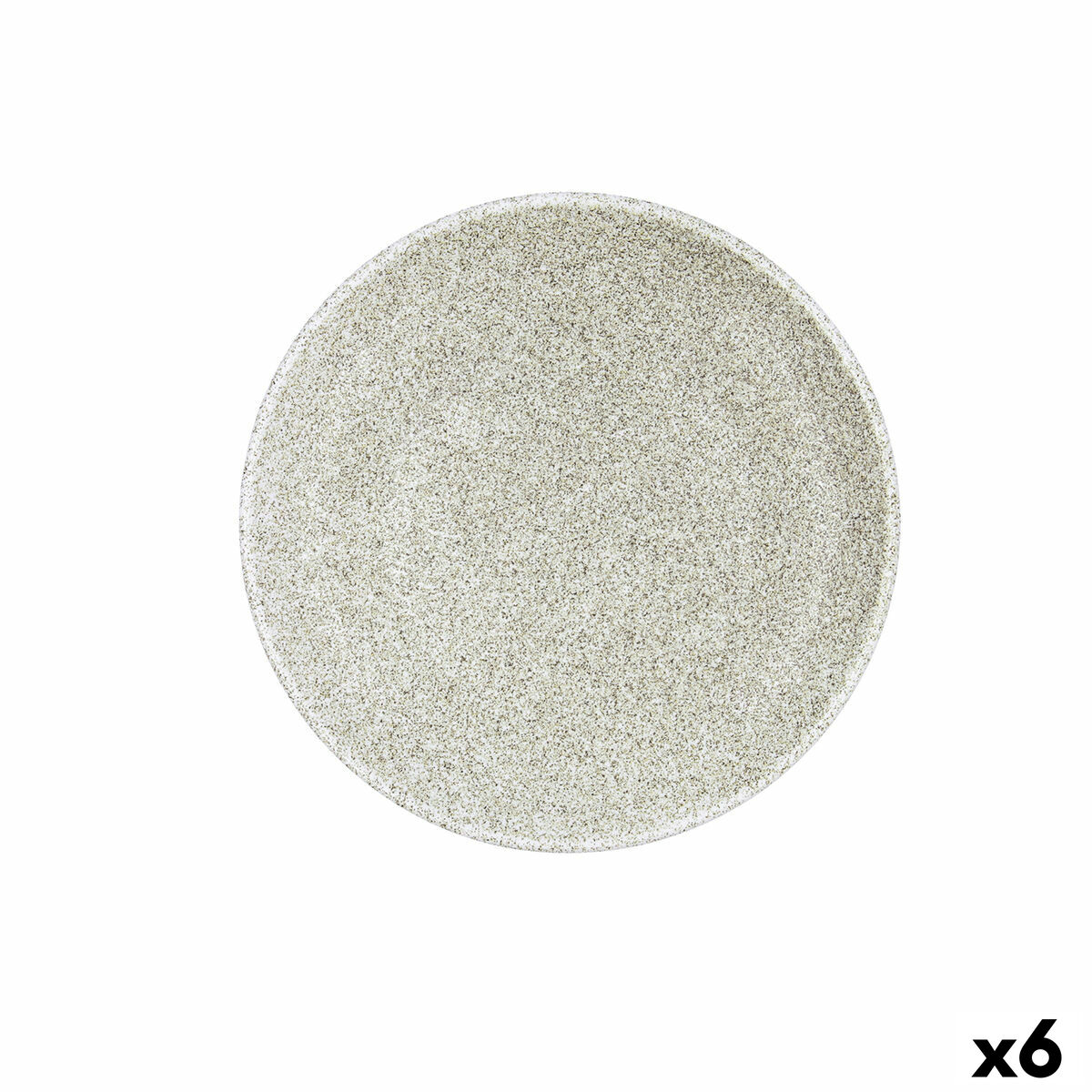 Dessert dish Bidasoa Element Hydrozero Beige Ceramic  21 cm (6 Units)