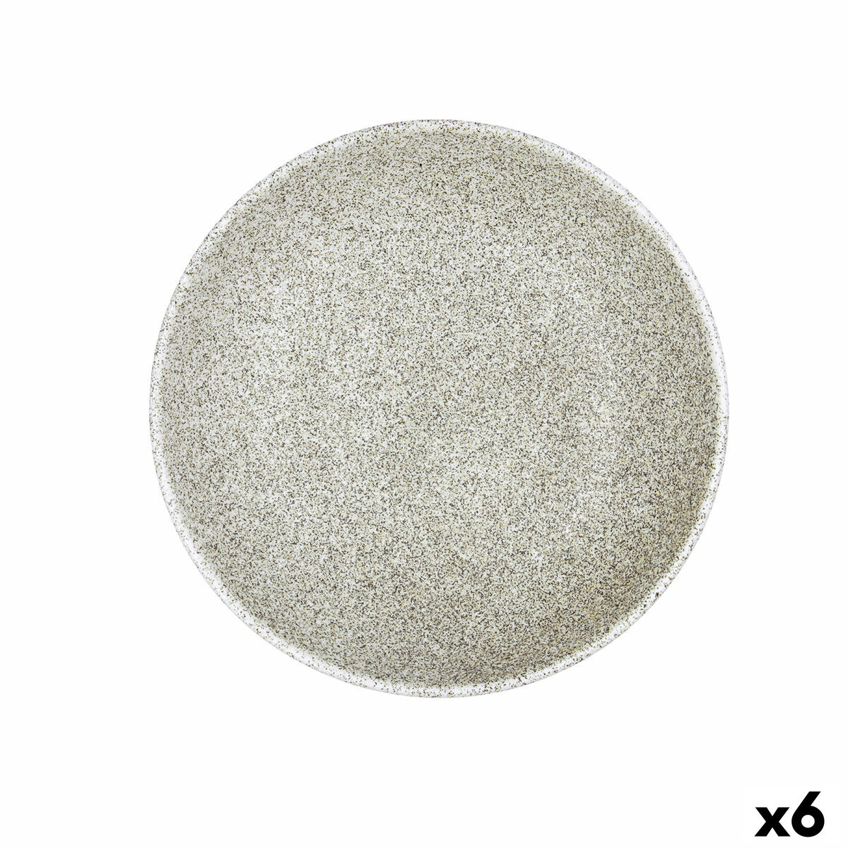 Deep Plate Bidasoa Element Hydrozero Beige Ceramic  23 cm (6 Units)