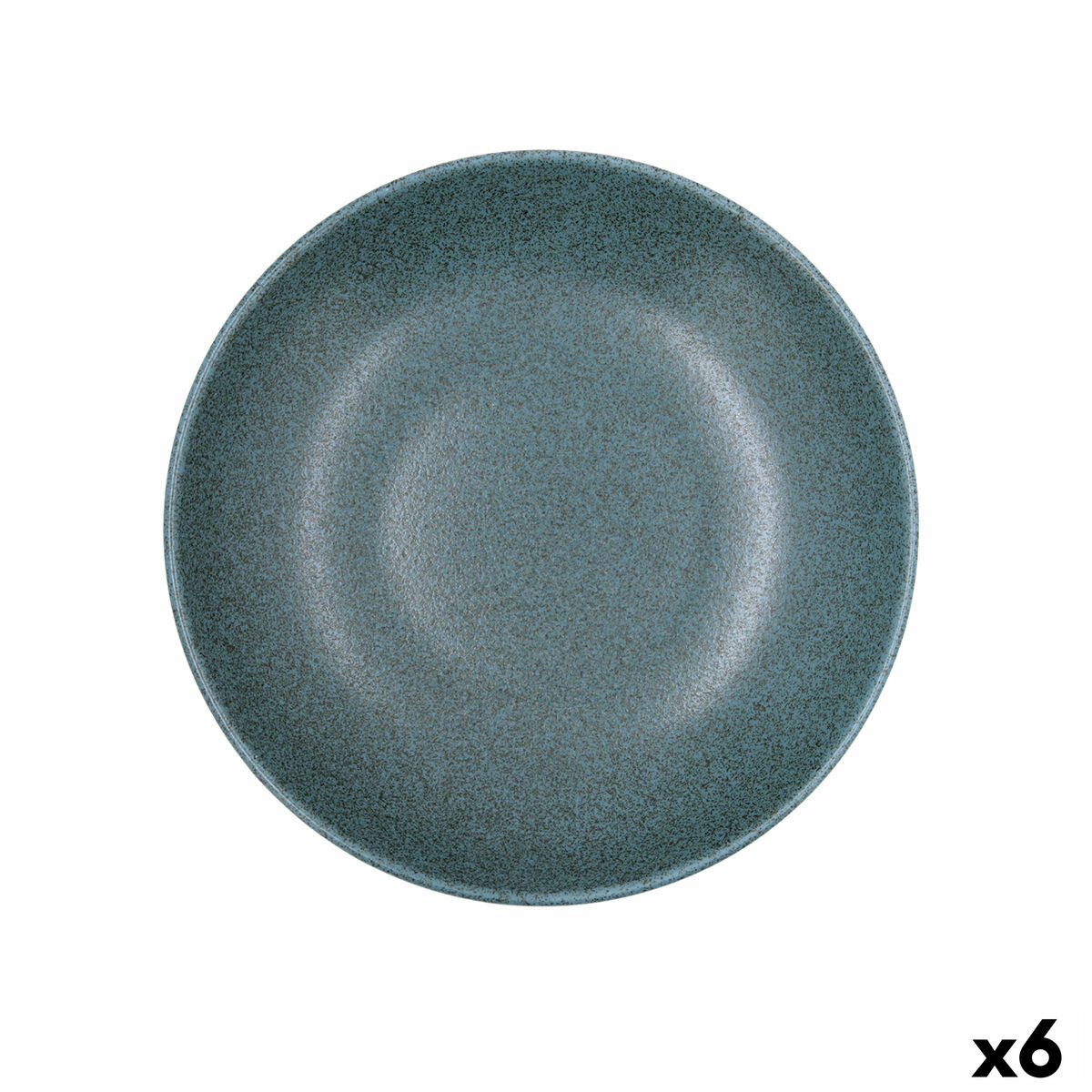 Deep Plate Bidasoa Element Hydrozero Blue Ceramic  23 cm (6 Units)