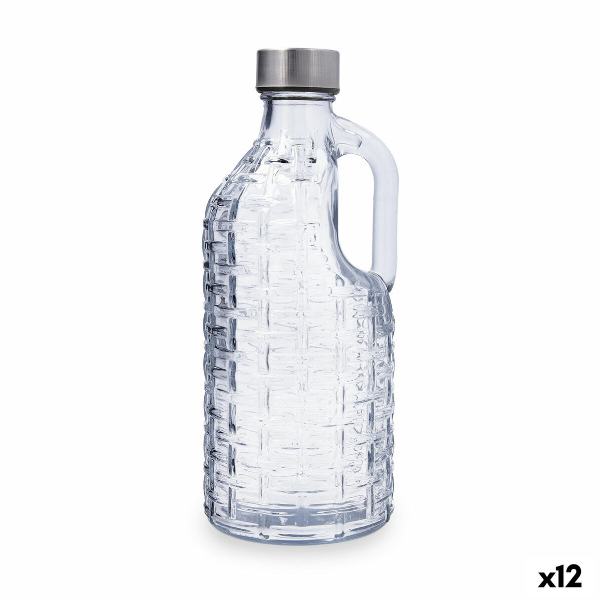 Water bottle Quid Calypso Transparent Glass 1 L (12 Units)