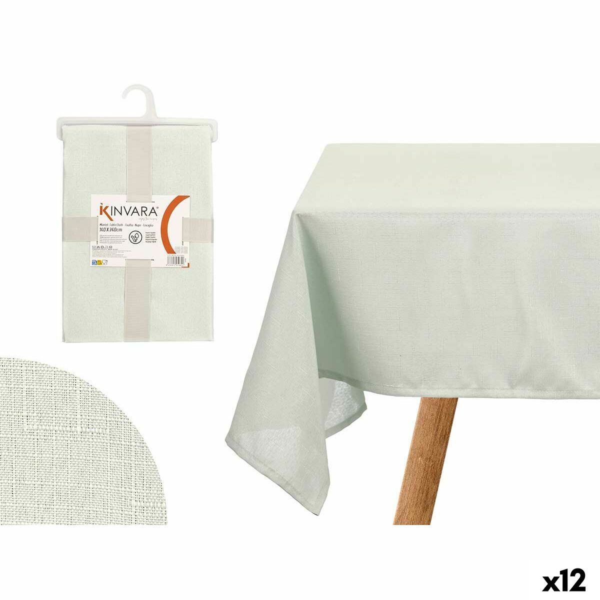 Tablecloth Kinvara NM40215-C8 Green 140 x 240 cm (12 Units) Tablecloth Kinvara NM40215-C8 Green 140 x 240 cm (12 Units)
