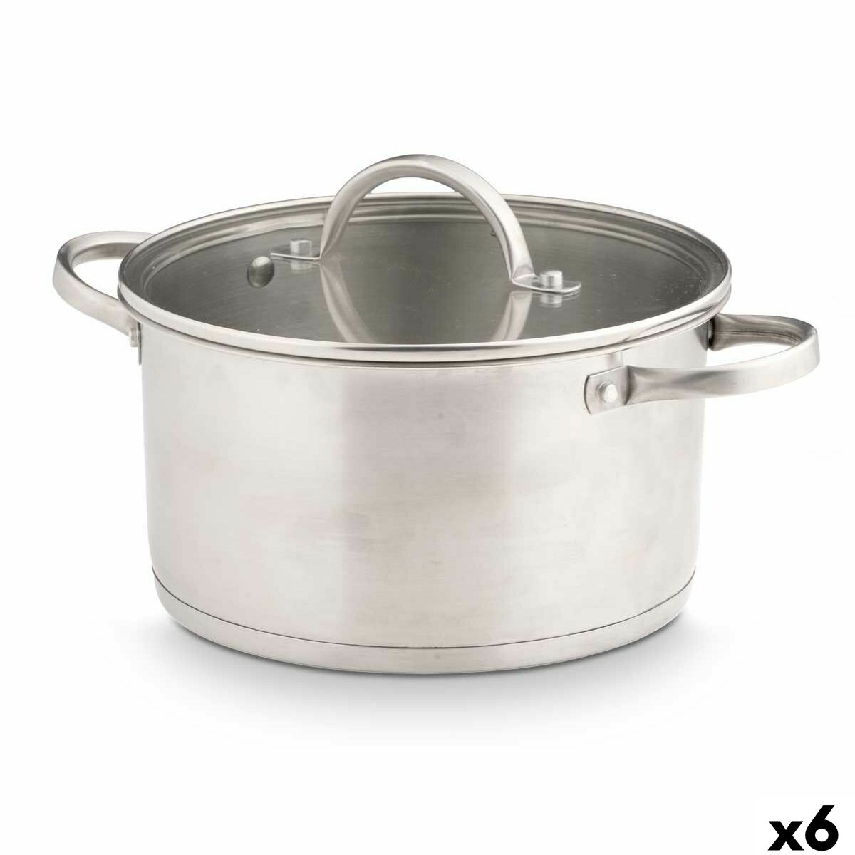 Casserole with glass lid Kinvara Silver 3,8 L 29 x 12 x 22 cm 29 x 16 x 22 cm Induction (6 Units)