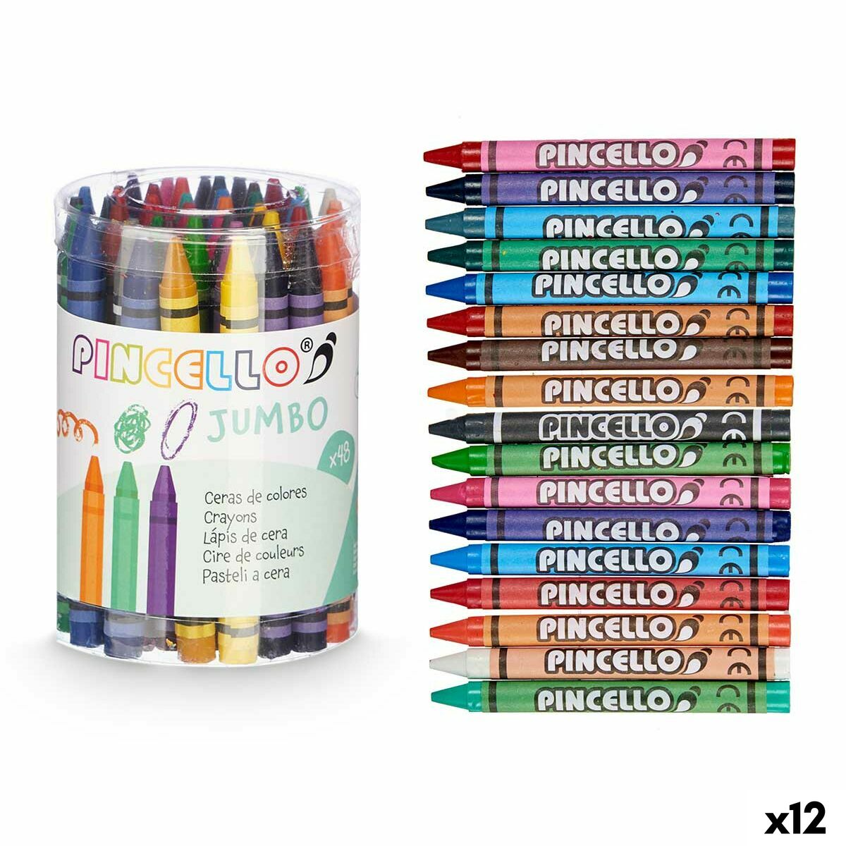 Coloured crayons Pincello 45936 (12 Units) Coloured crayons Pincello 45936 (12 Units)