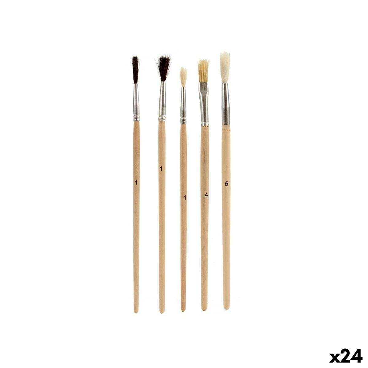 Paintbrushes Pincello AR1607028 Brown Grey Wood Metal (24 Units) Paintbrushes Pincello AR1607028 Brown Grey Wood Metal (24 Units)