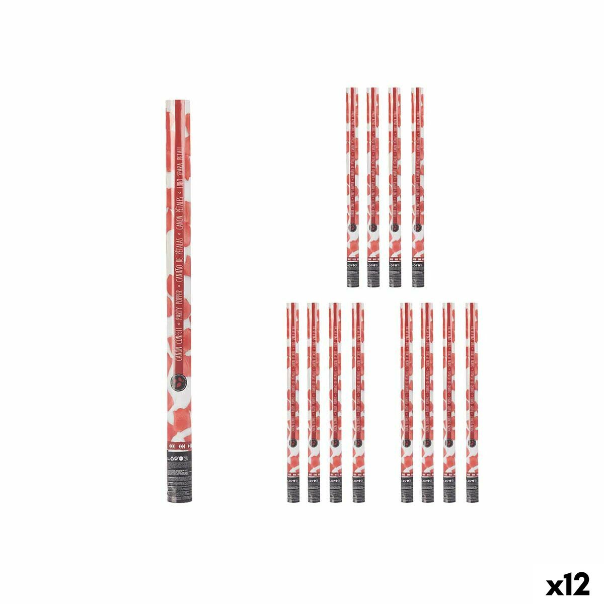 Confetti cannon 9119-80 Red Paper Cardboard Plastic 5 x 79 x 5 cm (12 Units) Confetti cannon 9119-80 Red Paper Cardboard Plastic 5 x 79 x 5 cm (12 Units)