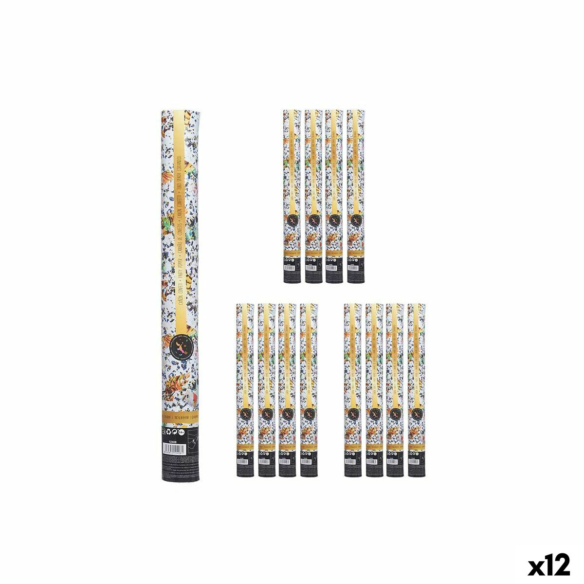Confetti cannon 9901-30 Multicolour Paper Cardboard Plastic 5 x 28,5 x 5 cm (12 Units)