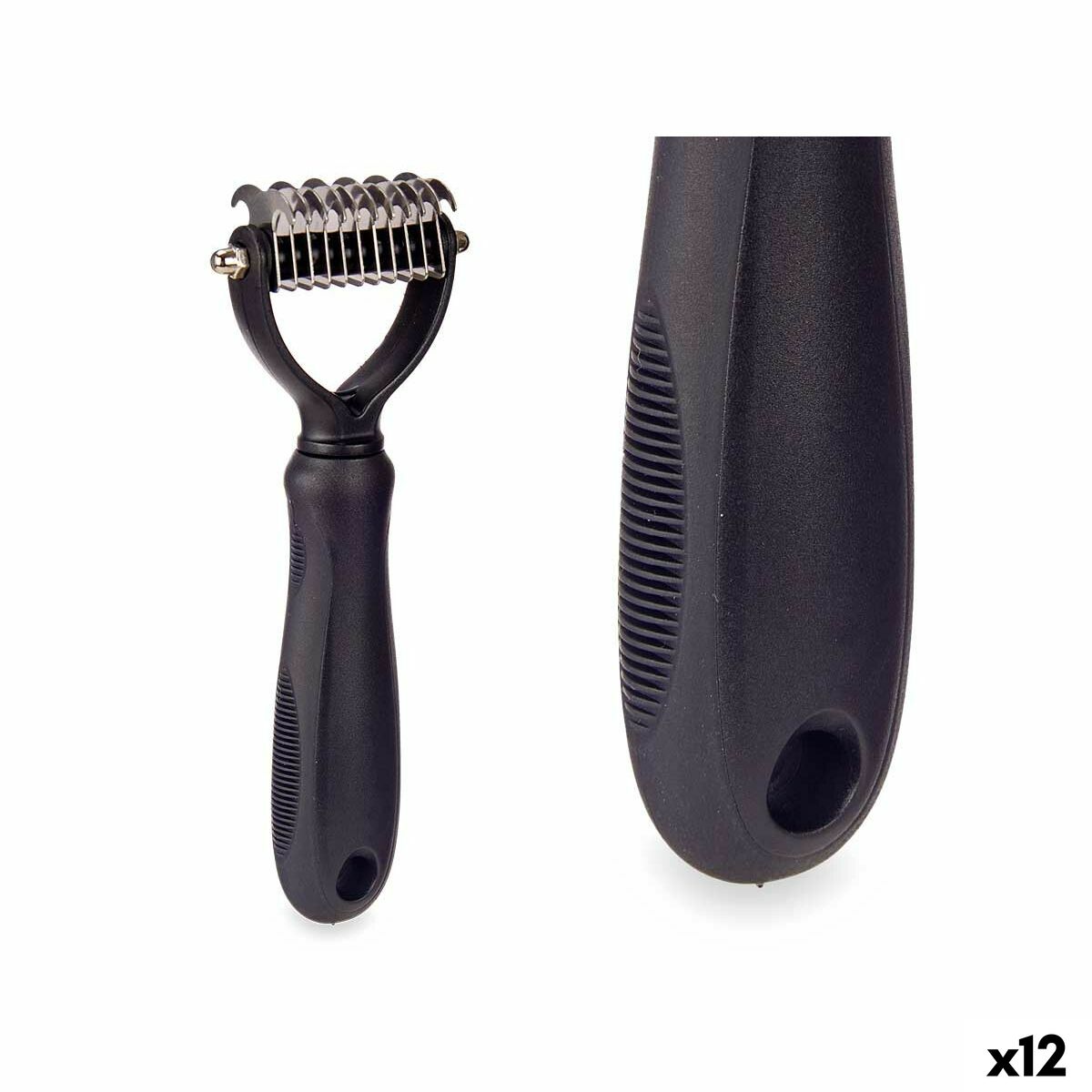 Dog Brush Mascow 333 Black Silicone 6,5 x 17 x 3 cm 12 Units Dog Brush Mascow 333 Black Silicone 6,5 x 17 x 3 cm 12 Units