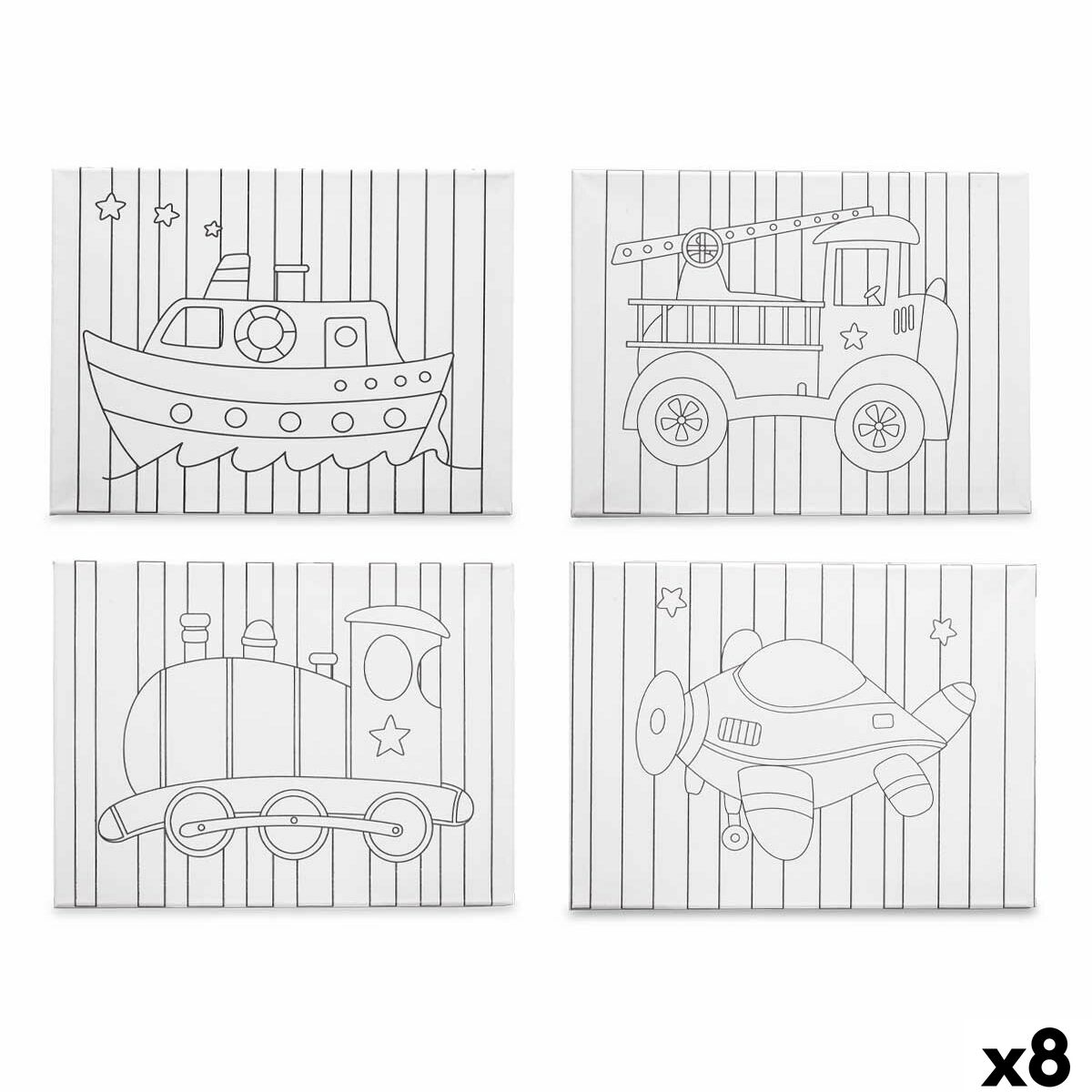 Canvas Pincello 29100261 Wood Cloth 8 Units Canvas Pincello 29100261 Wood Cloth 8 Units