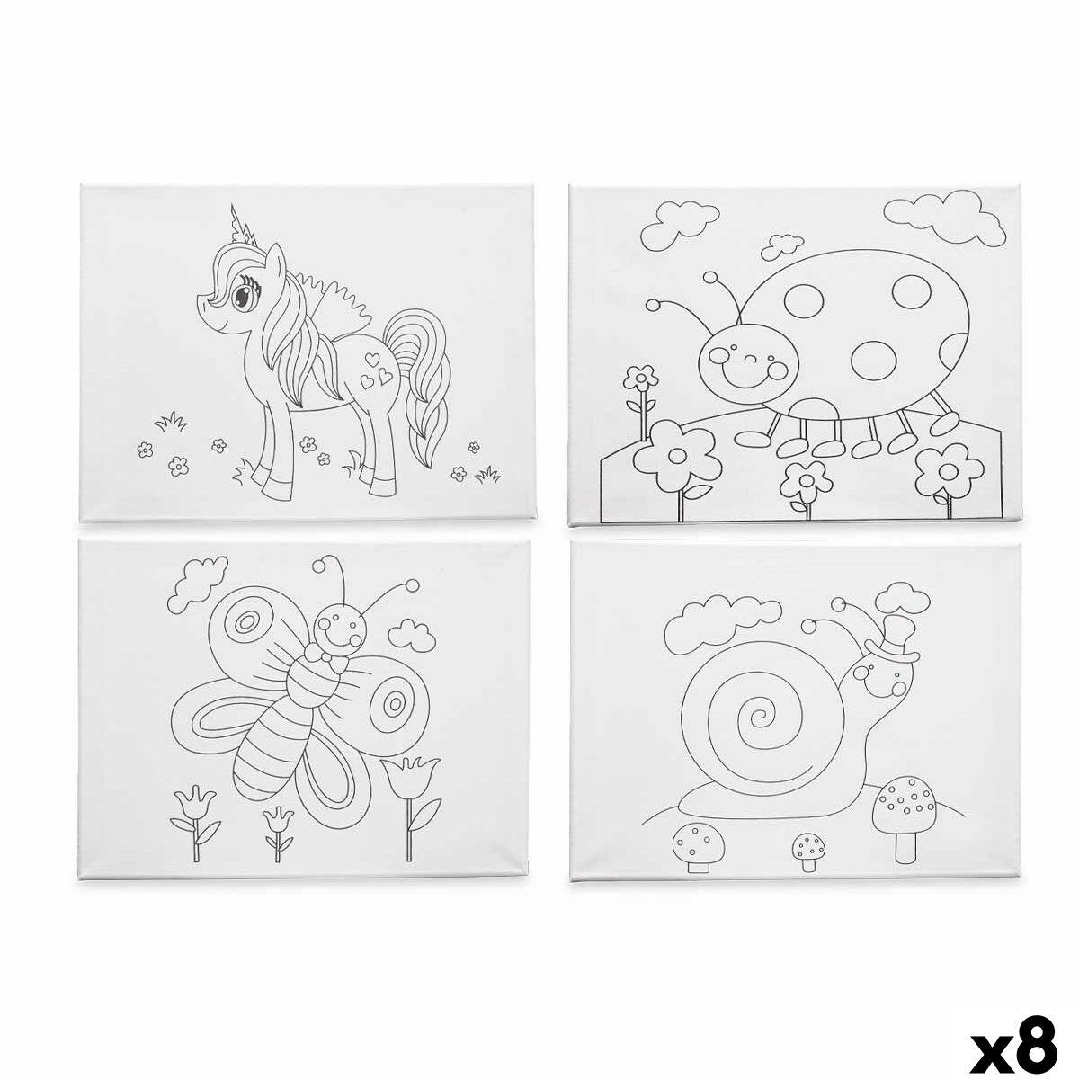 Canvas Pincello 29100262 Wood Cloth 8 Units Canvas Pincello 29100262 Wood Cloth 8 Units