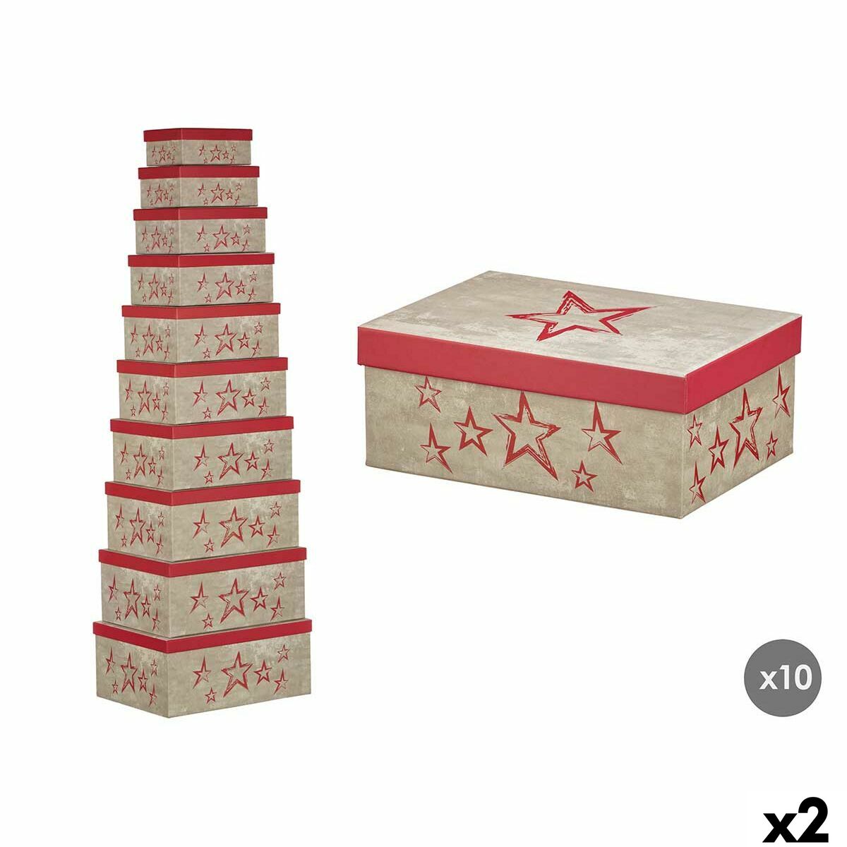 Decorative box Pincello 67 Pink Cardboard (2 Units) Decorative box Pincello 67 Pink Cardboard (2 Units)