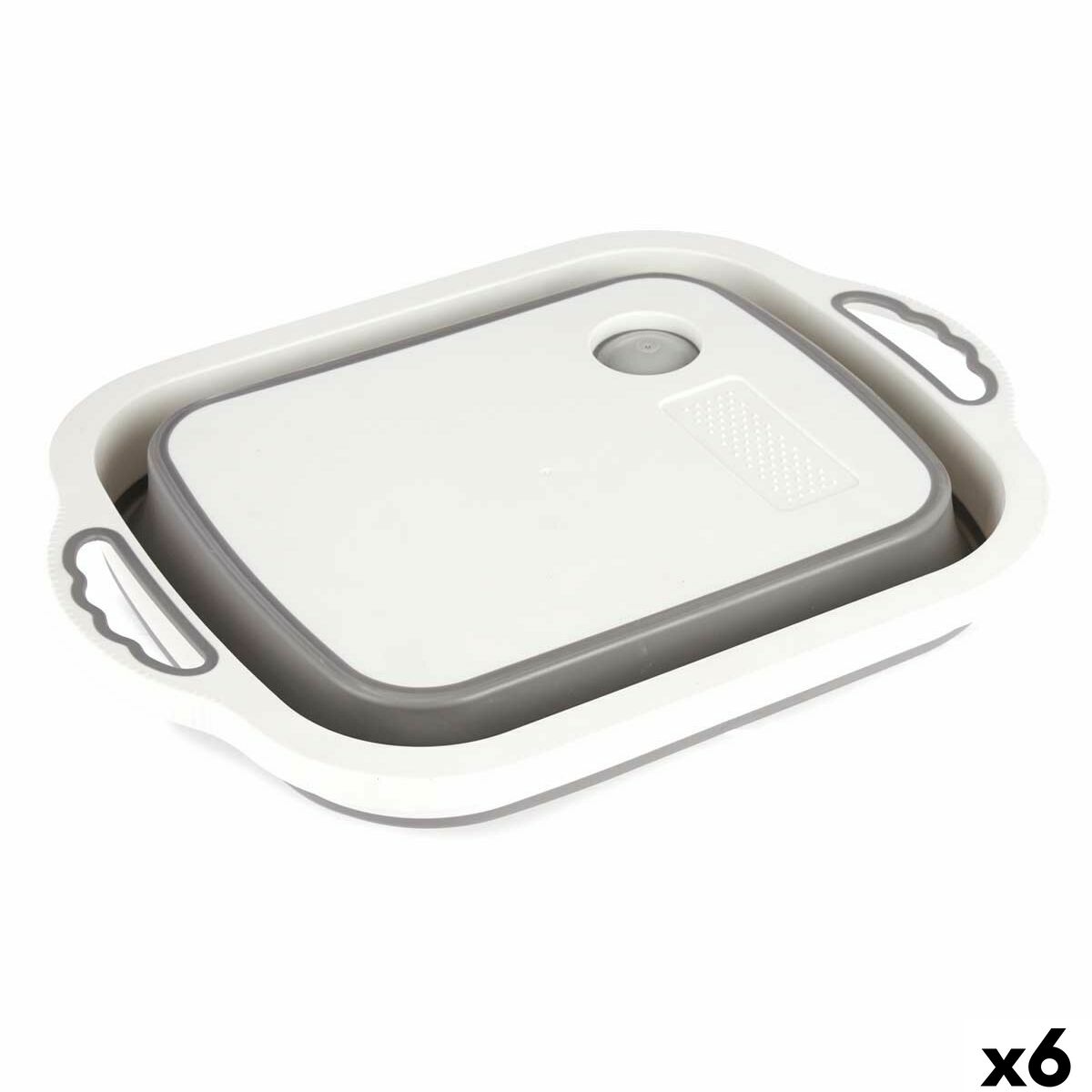 Cutting board Kinvara Z-017 White Grey 29,8 x 5 x 40 cm (6 Units)