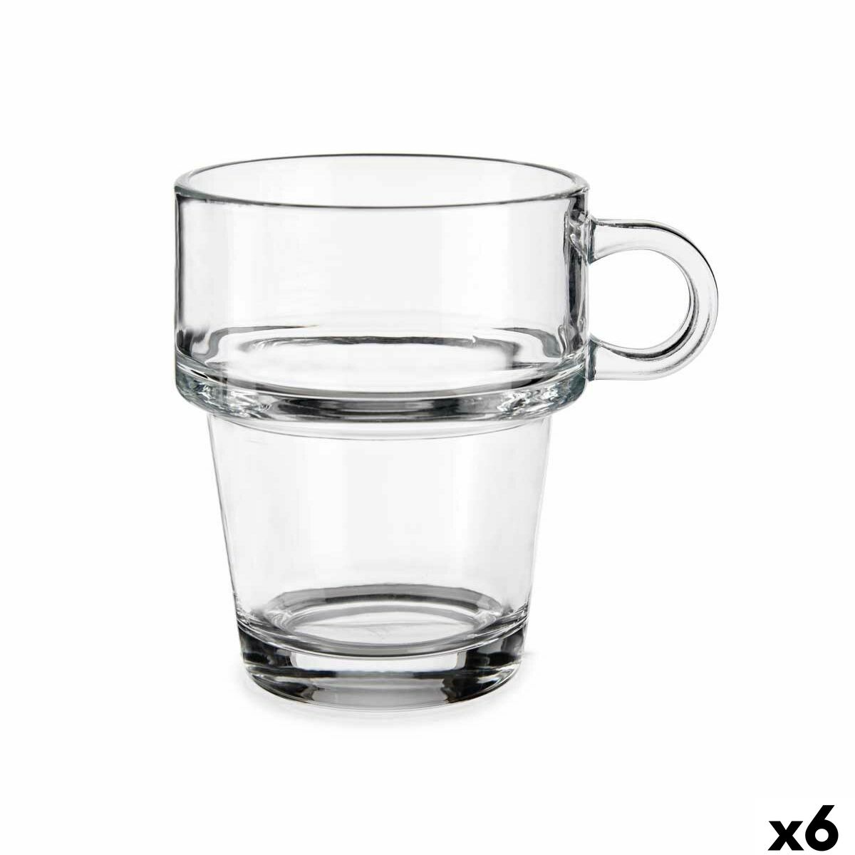 Tea and coffee cup Vivalto Z908-9/BHA6 Transparent Glass 270 ml (6 Units) Tea and coffee cup Vivalto Z908-9/BHA6 Transparent Glass 270 ml (6 Units)