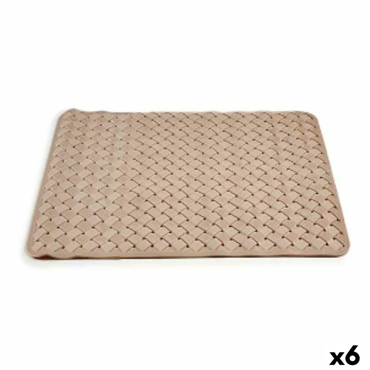 Bath rug Berilo AR1910106 Beige PVC 0,03 x 50 x 50 cm (6 Units) Bath rug Berilo AR1910106 Beige PVC 0,03 x 50 x 50 cm (6 Units)