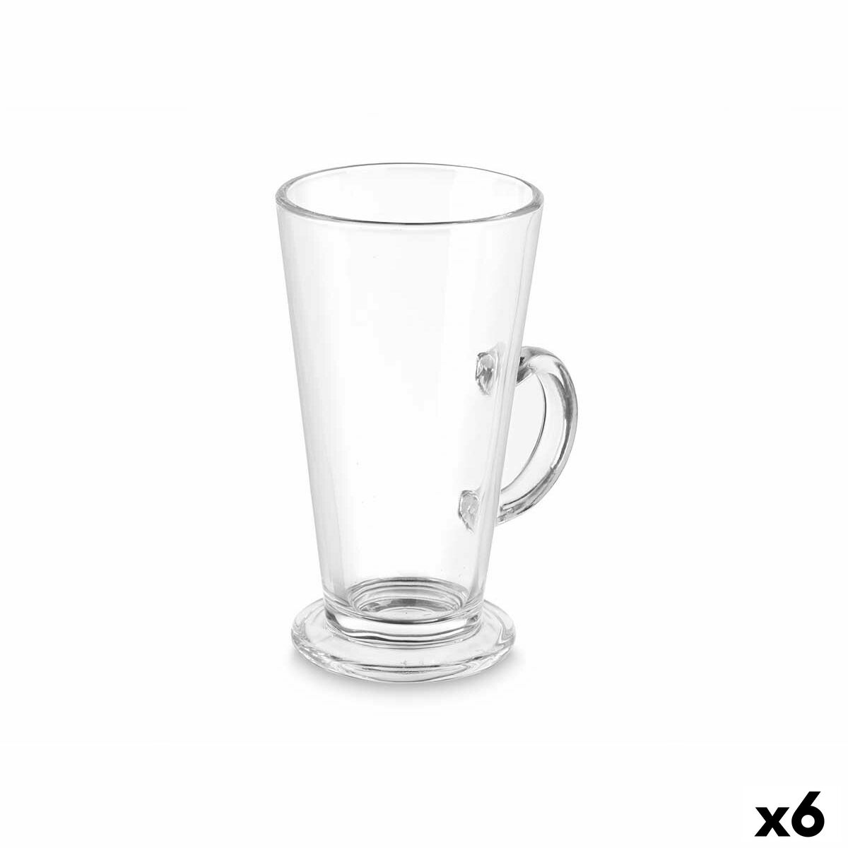 Wineglass Vivalto CAFE LATTE Transparent Glass 280 ml (6 Units)