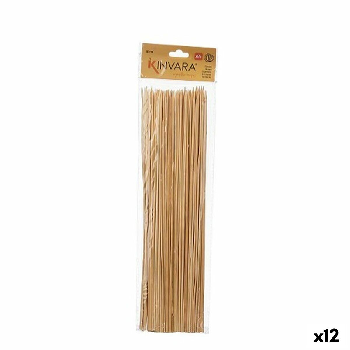 Bamboo toothpicks Kinvara Natural 30 cm 85 Pieces (12 Units) Bamboo toothpicks Kinvara Natural 30 cm 85 Pieces (12 Units)