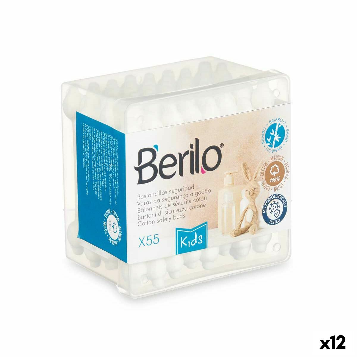 Cotton Buds Berilo Kids (12 Units) Cotton Buds Berilo Kids (12 Units)