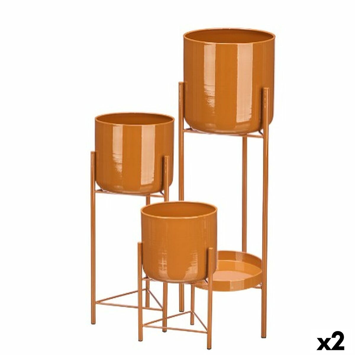 Set of Planters Gift Decor Tile Iron 3 Pieces (2 Units) Set of Planters Gift Decor Tile Iron 3 Pieces (2 Units)