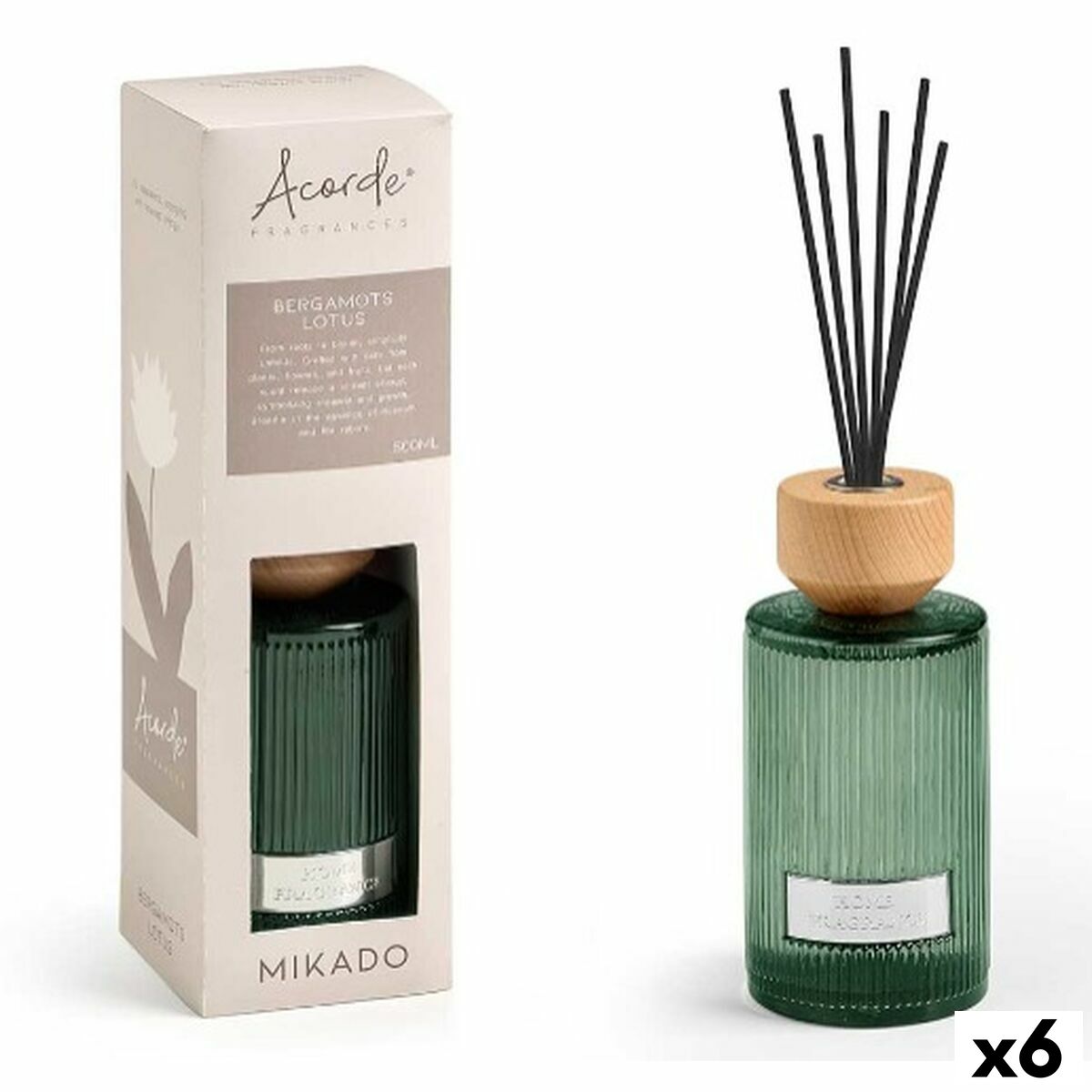 Perfume Sticks Acorde WARM COTTON 500 ml (6 Units)