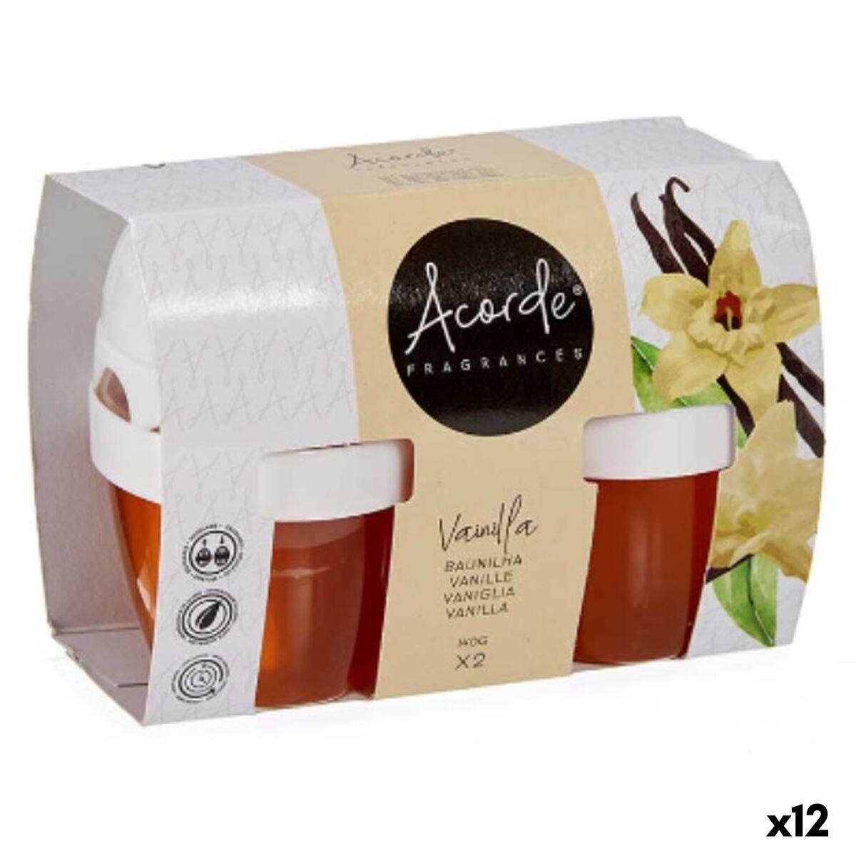 Air Freshener Set Acorde Vanilla 2 Pieces (12 Units)