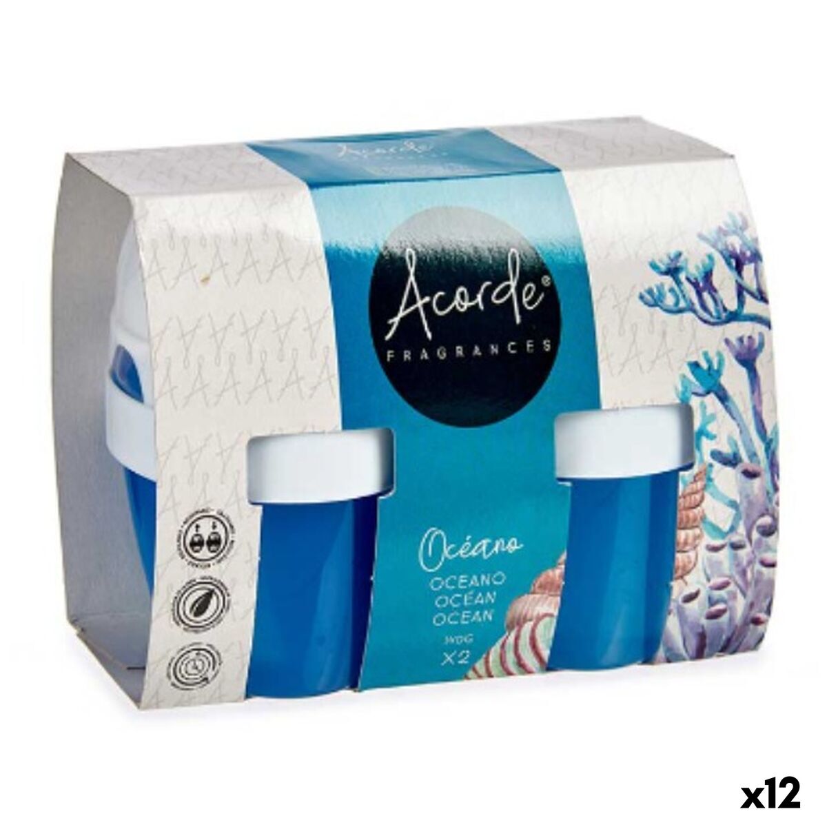 Air Freshener Set Acorde Ocean 2 Pieces (12 Units) Air Freshener Set Acorde Ocean 2 Pieces (12 Units)