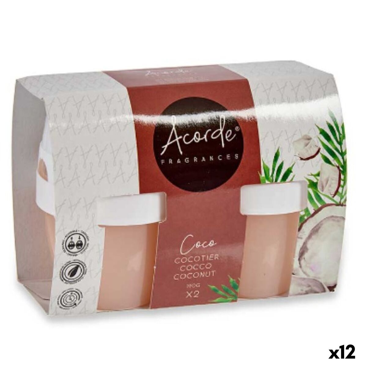Air Freshener Set Acorde Coconut 2 Pieces (12 Units)