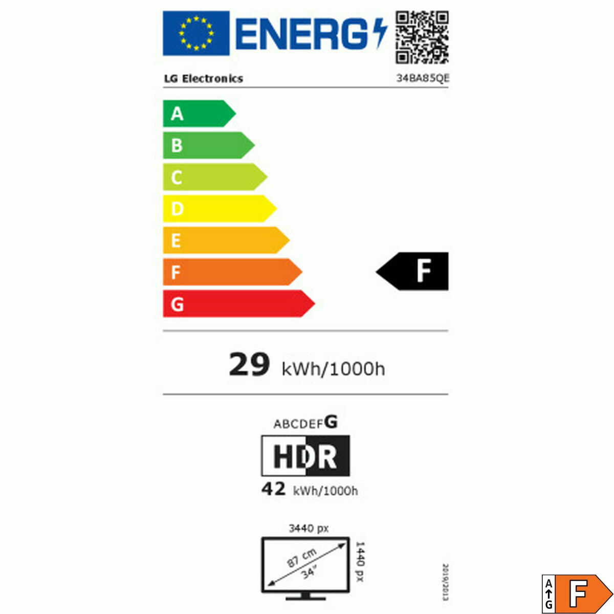 Monitor LG 34BA85QE-B Wide Quad HD 34″