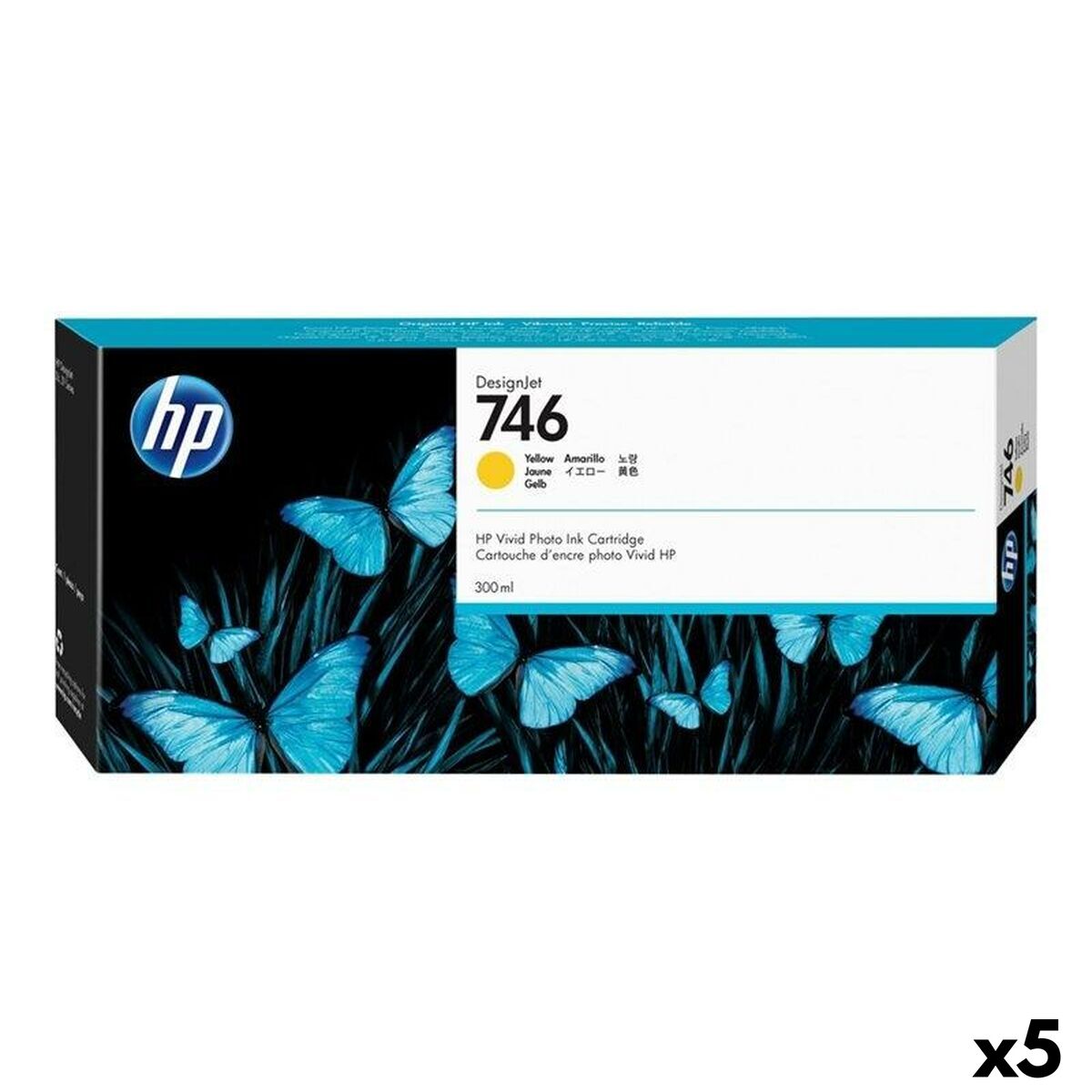 Original Ink Cartridge HP Yellow (5 Units) Original Ink Cartridge HP Yellow (5 Units)