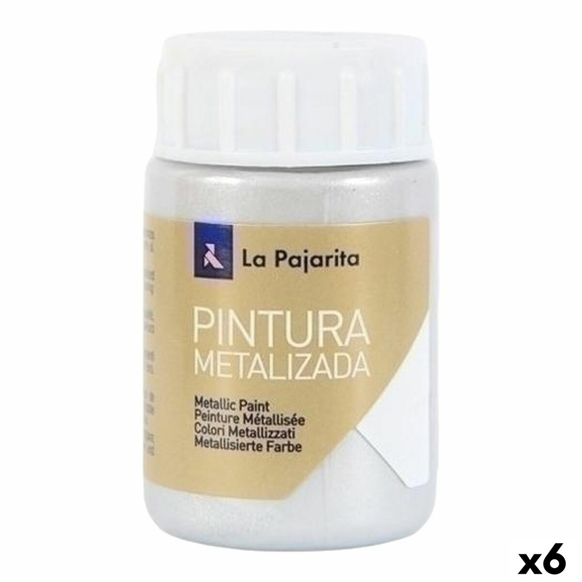 Paint La Pajarita Silver 35 ml (6 Units) Paint La Pajarita Silver 35 ml (6 Units)
