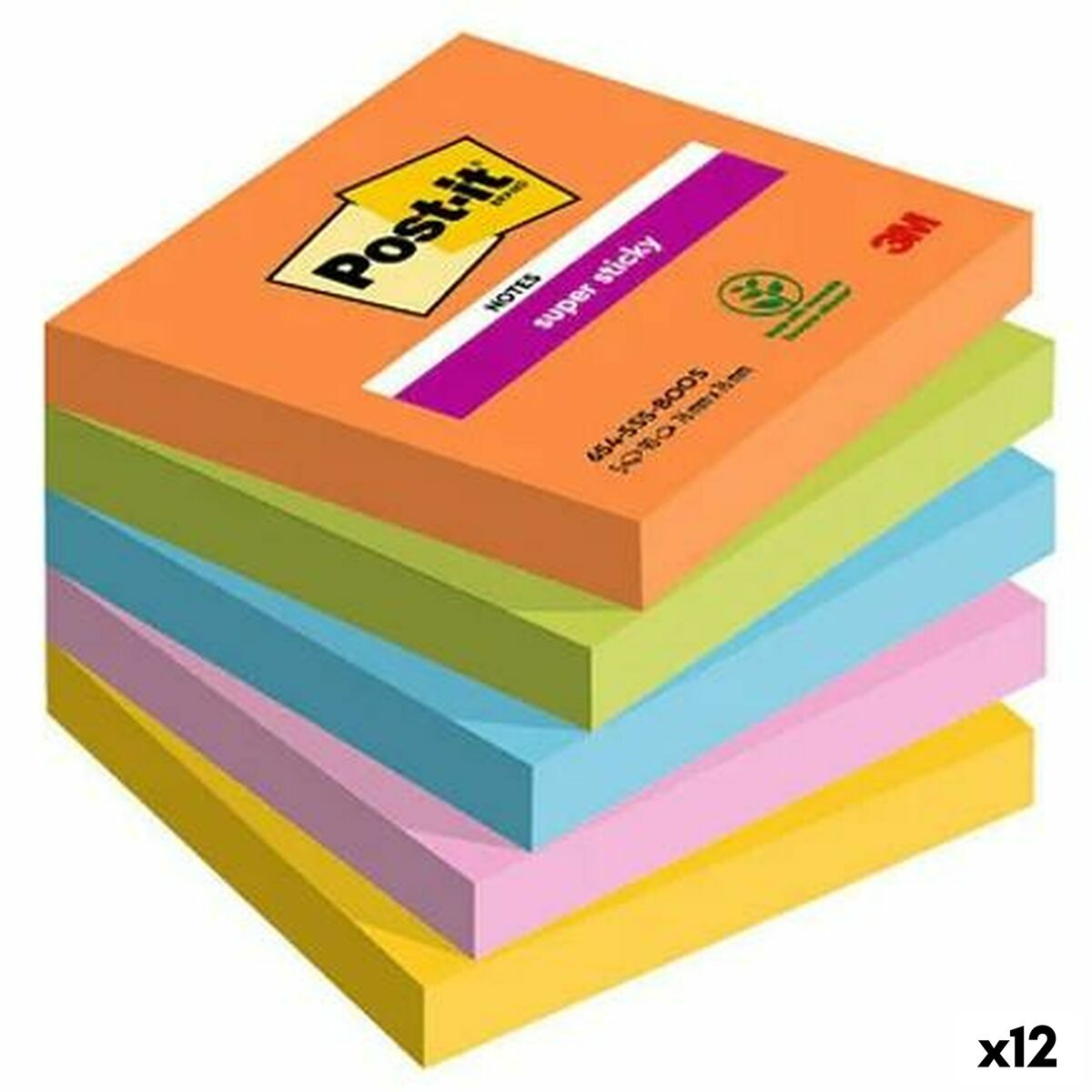 Sticky Notes Post-it Multicolour 76 x 76 mm 5 Pieces (12 Units) Sticky Notes Post-it Multicolour 76 x 76 mm 5 Pieces (12 Units)