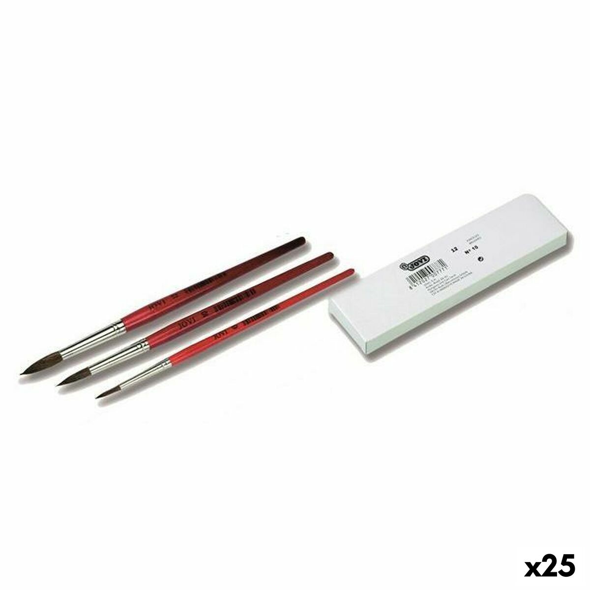 Paintbrushes Jovi PONEY N3 Brown 178 mm 5,5 mm 12 Pieces (25 Units)