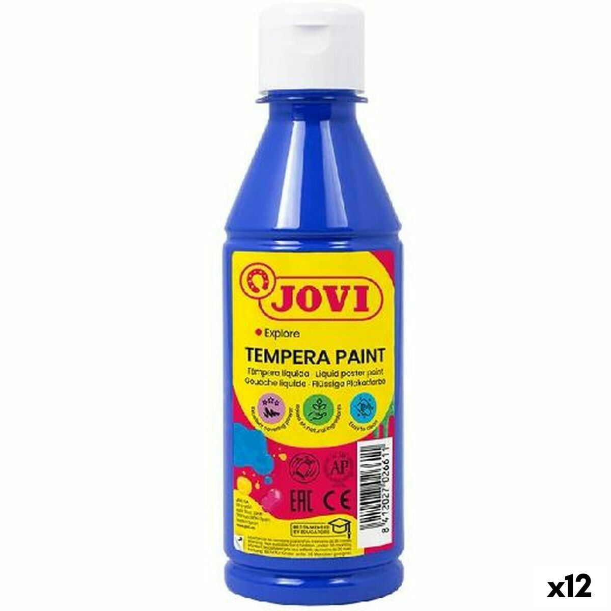 Tempera Jovi Dark blue 250 ml (12 Units)
