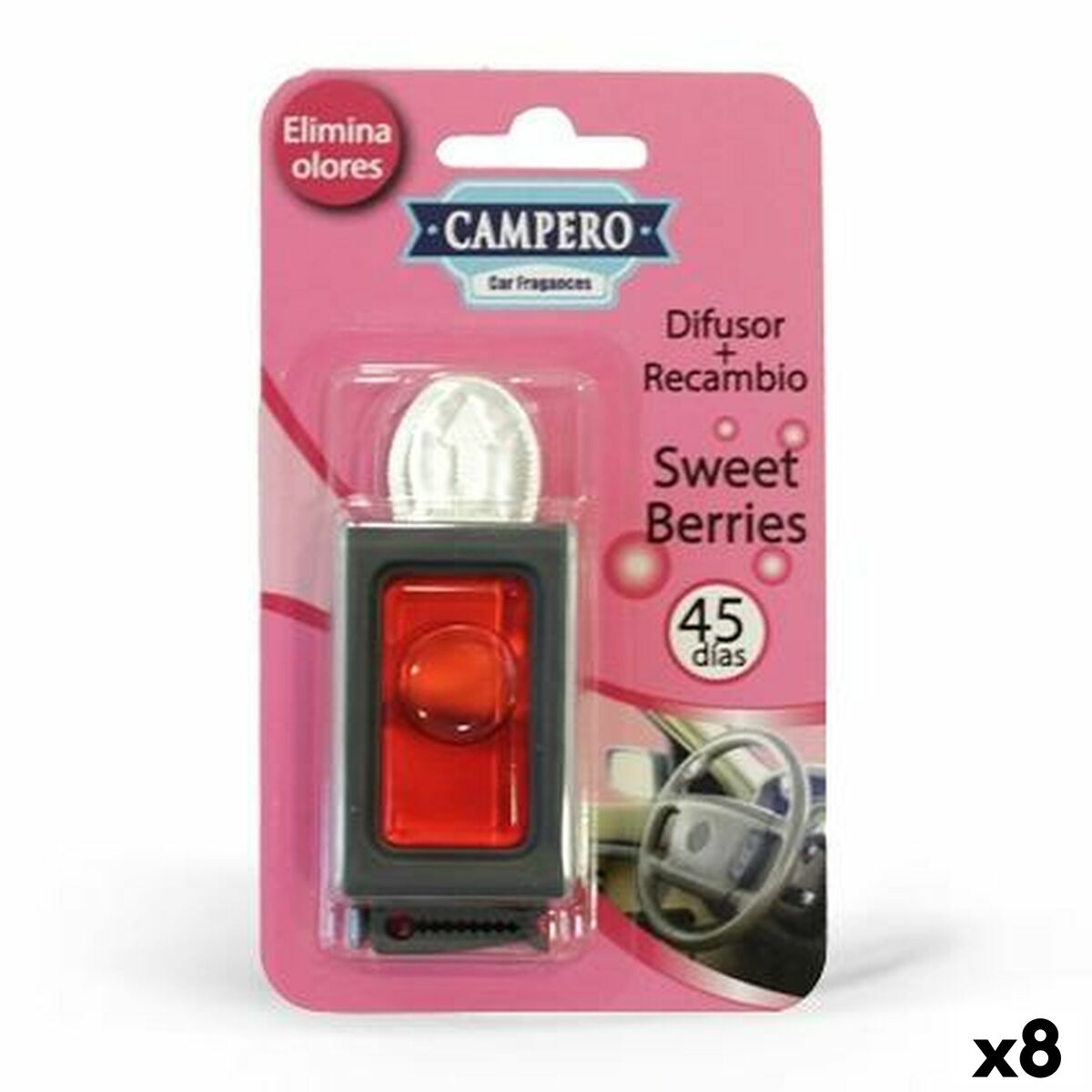 Car Air Freshener VINFER Red fruits (8 Units)