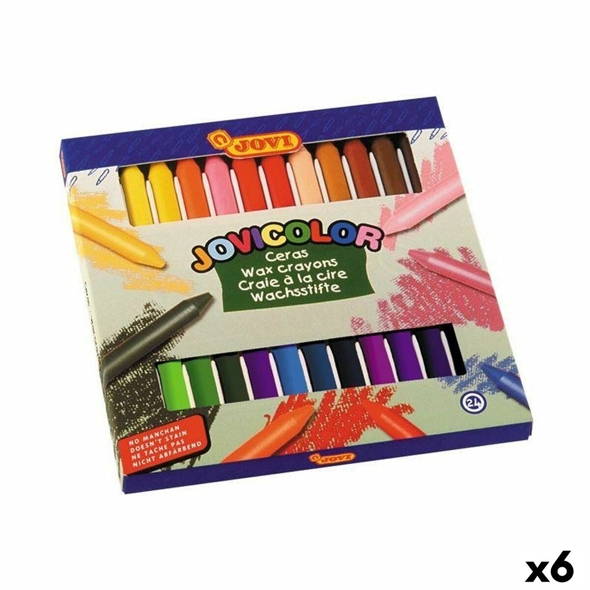 Coloured crayons Jovi JOVICOLOR Multicolour 24 Pieces (6 Units) Coloured crayons Jovi JOVICOLOR Multicolour 24 Pieces (6 Units)