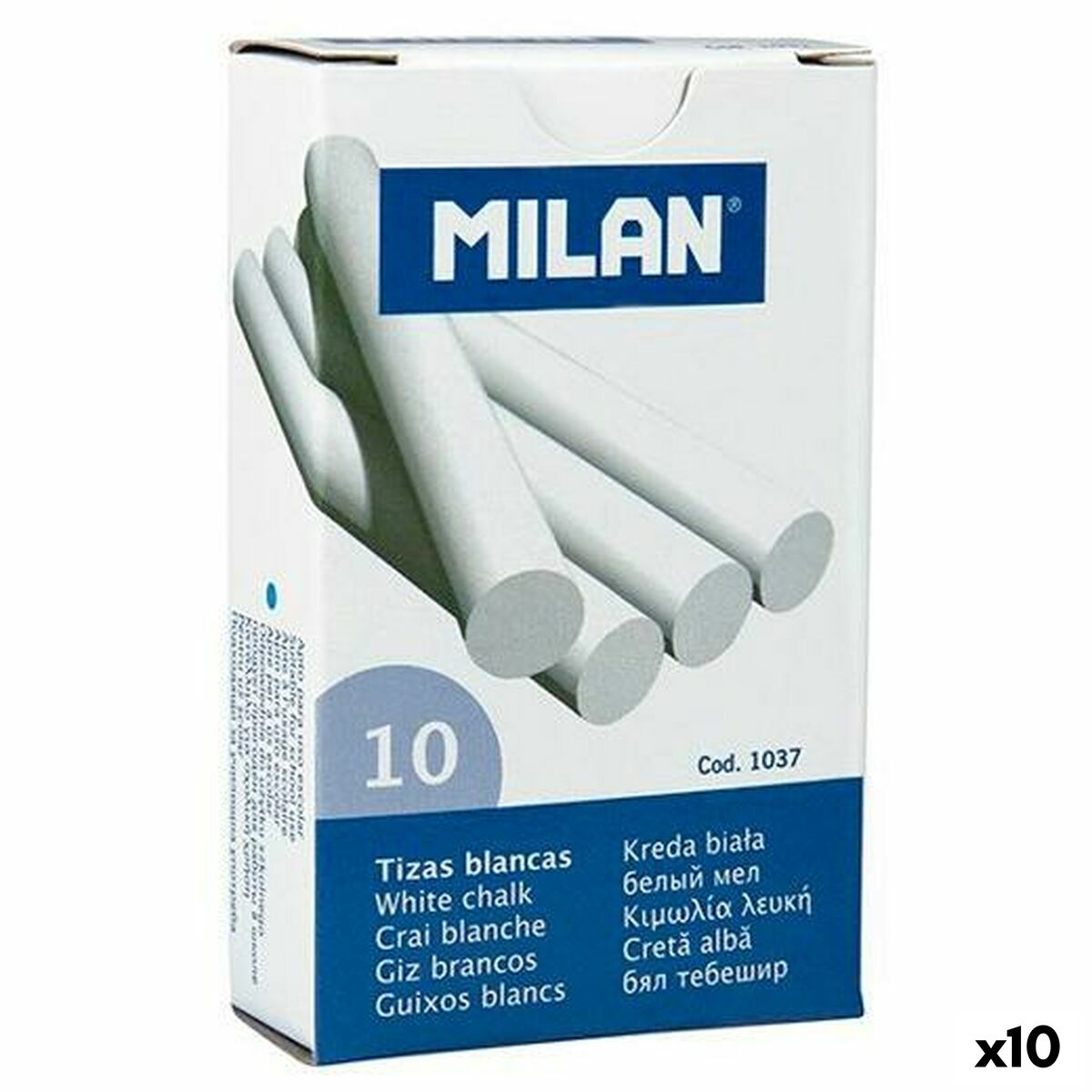 Chalks Milan White 10 Pieces (10 Units) Chalks Milan White 10 Pieces (10 Units)