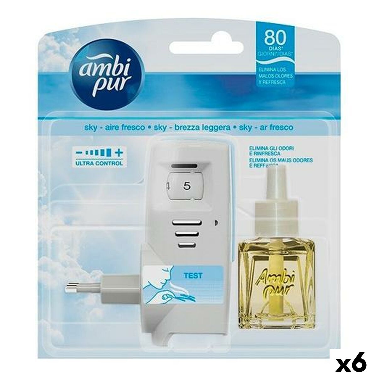 Electric Air Freshener + Refill Ambi Pur Fresh 21 ml (6 Units)