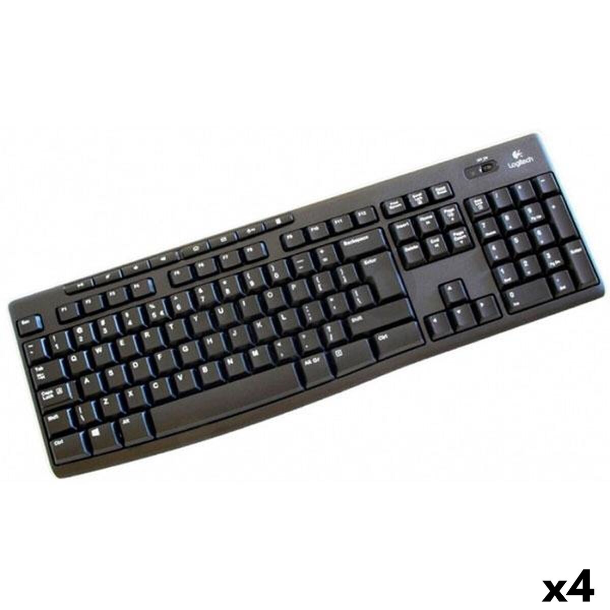 Wireless Keyboard Logitech K270 Black Spanish Qwerty (4 Units) Wireless Keyboard Logitech K270 Black Spanish Qwerty (4 Units)