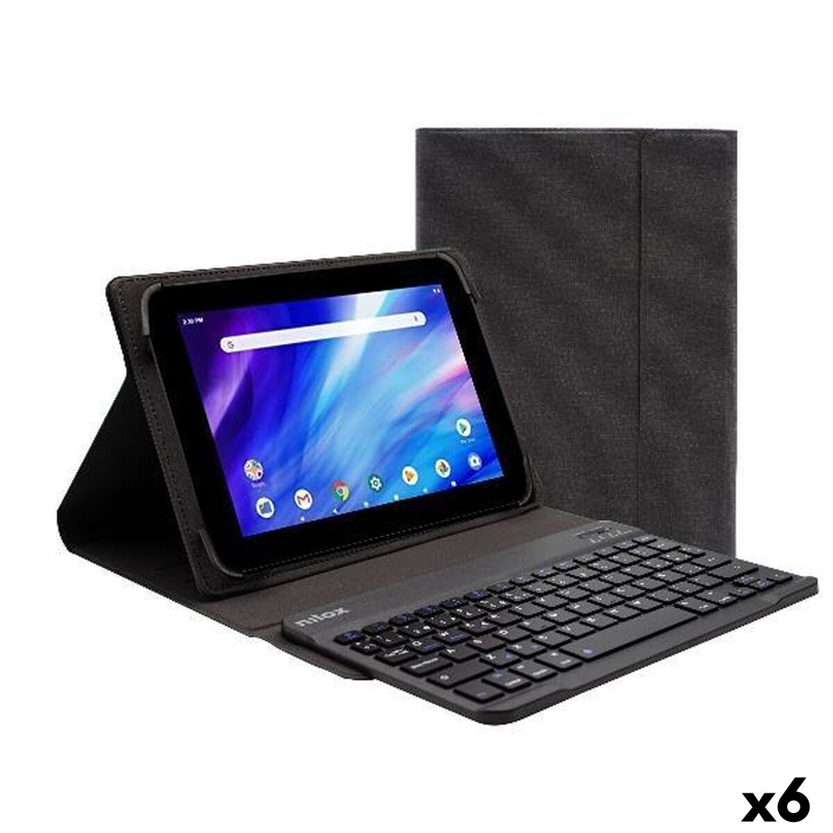 Case for Tablet and Keyboard Nilox Black Case for Tablet and Keyboard Nilox Black