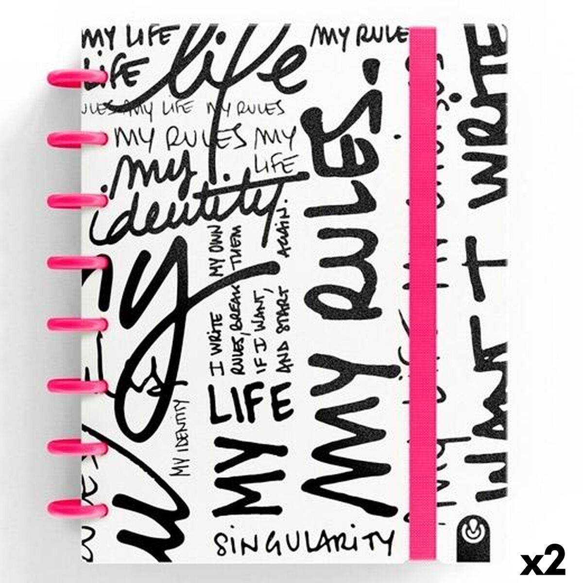 Notebook Carchivo INGENIOX EDIT MY LIFE Pink A5 80 Sheets (2 Units) Notebook Carchivo INGENIOX EDIT MY LIFE Pink A5 80 Sheets (2 Units)