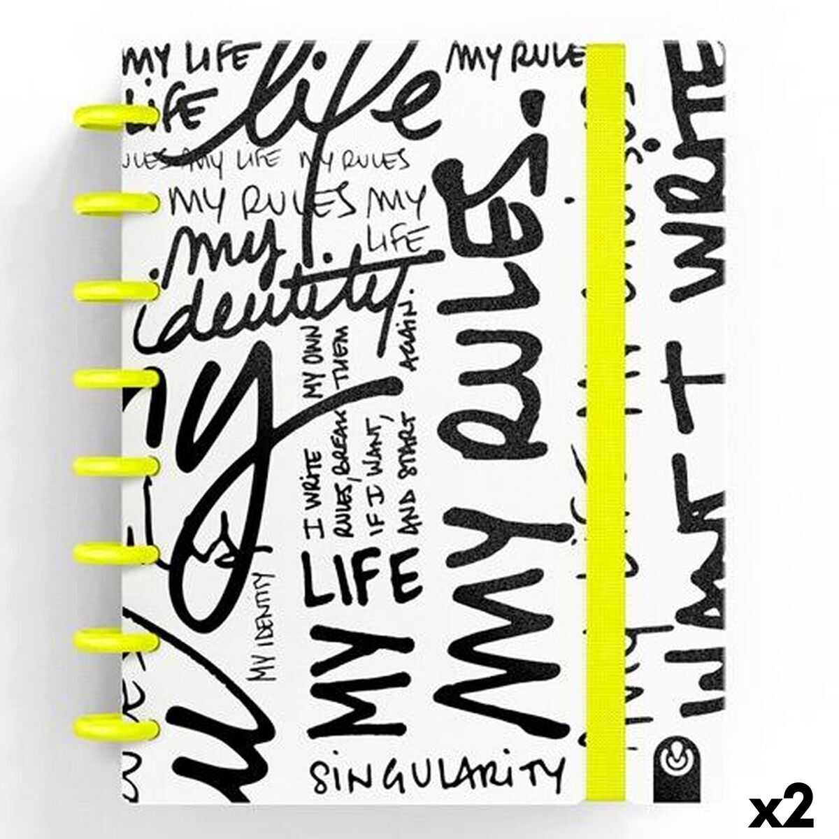 Notebook Carchivo INGENIOX EDIT MY LIFE Yellow A5 80 Sheets (2 Units) Notebook Carchivo INGENIOX EDIT MY LIFE Yellow A5 80 Sheets (2 Units)